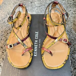 Kenneth Cole Snakeskin Sandals NWT